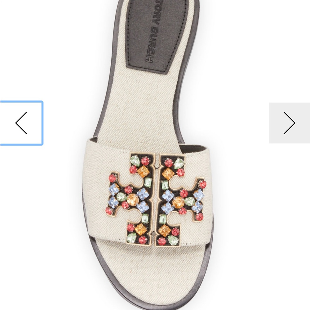 Tory Burch Ines Embellished Slides